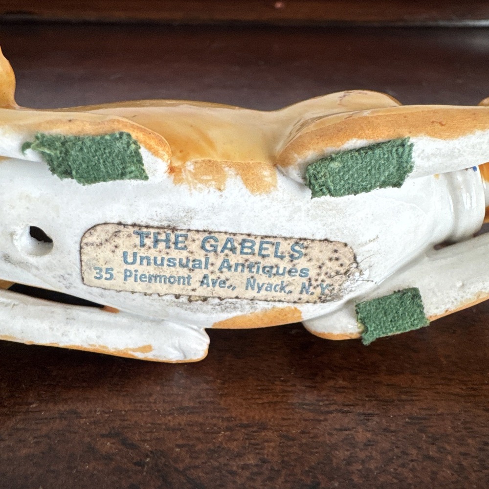 6.5" Staffordshire Porcelain Greyhound Dog - Picture 9 of 13